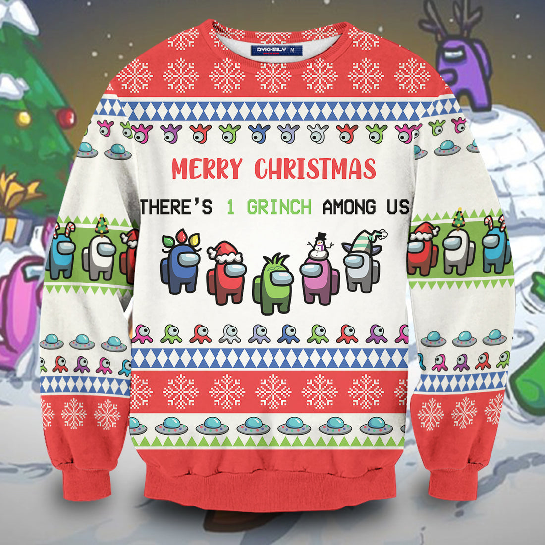 Grinch among us Unisex Wool Sweater