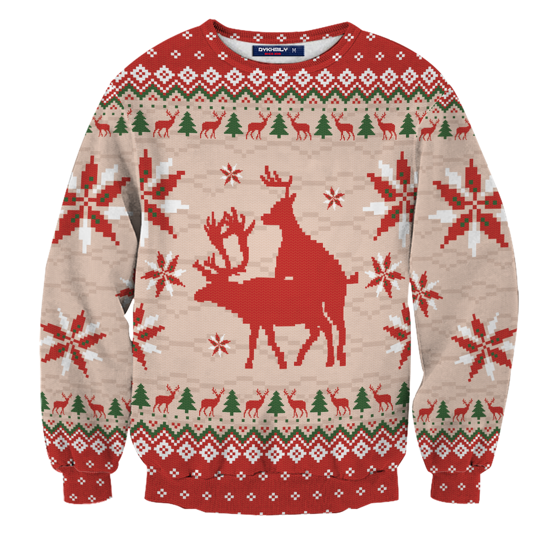 Humping Reindeer Unisex Wool Sweater