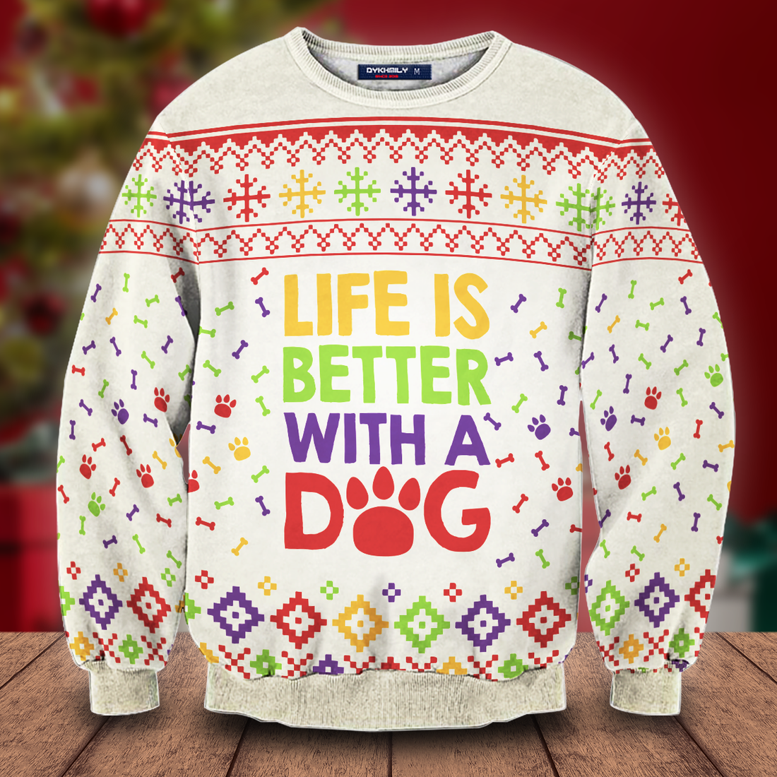 Life is Better with a Dog Unisex Wool Sweater