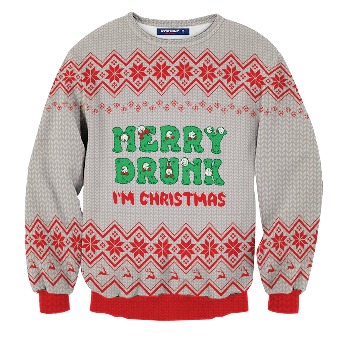 Merry Drunk I'm Christmas Unisex Wool Sweater