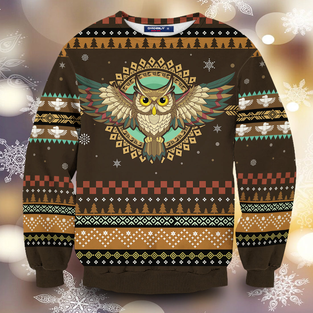 Night Hunter Owl Unisex Wool Sweater