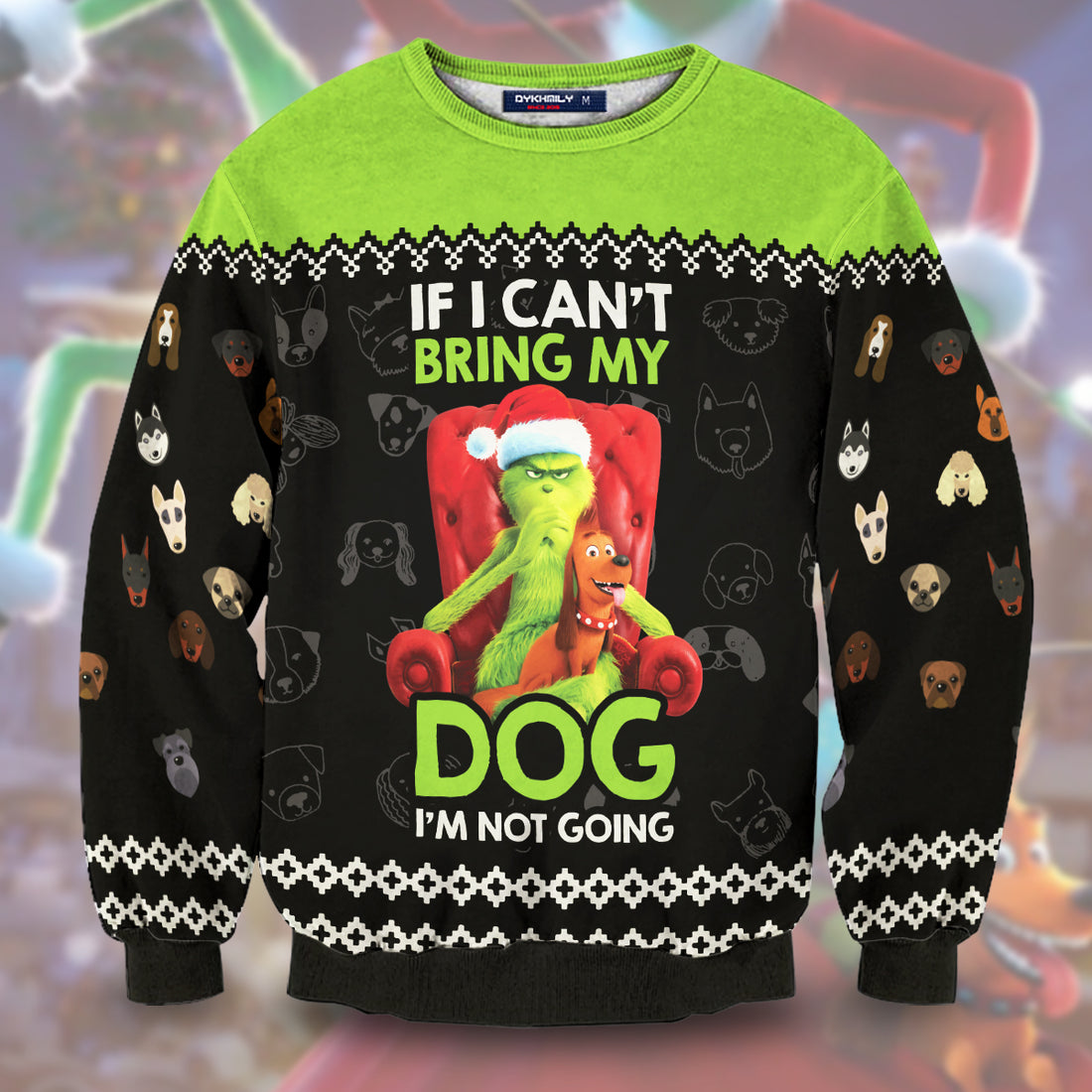 No Dog I Can't Unisex Wool Sweater