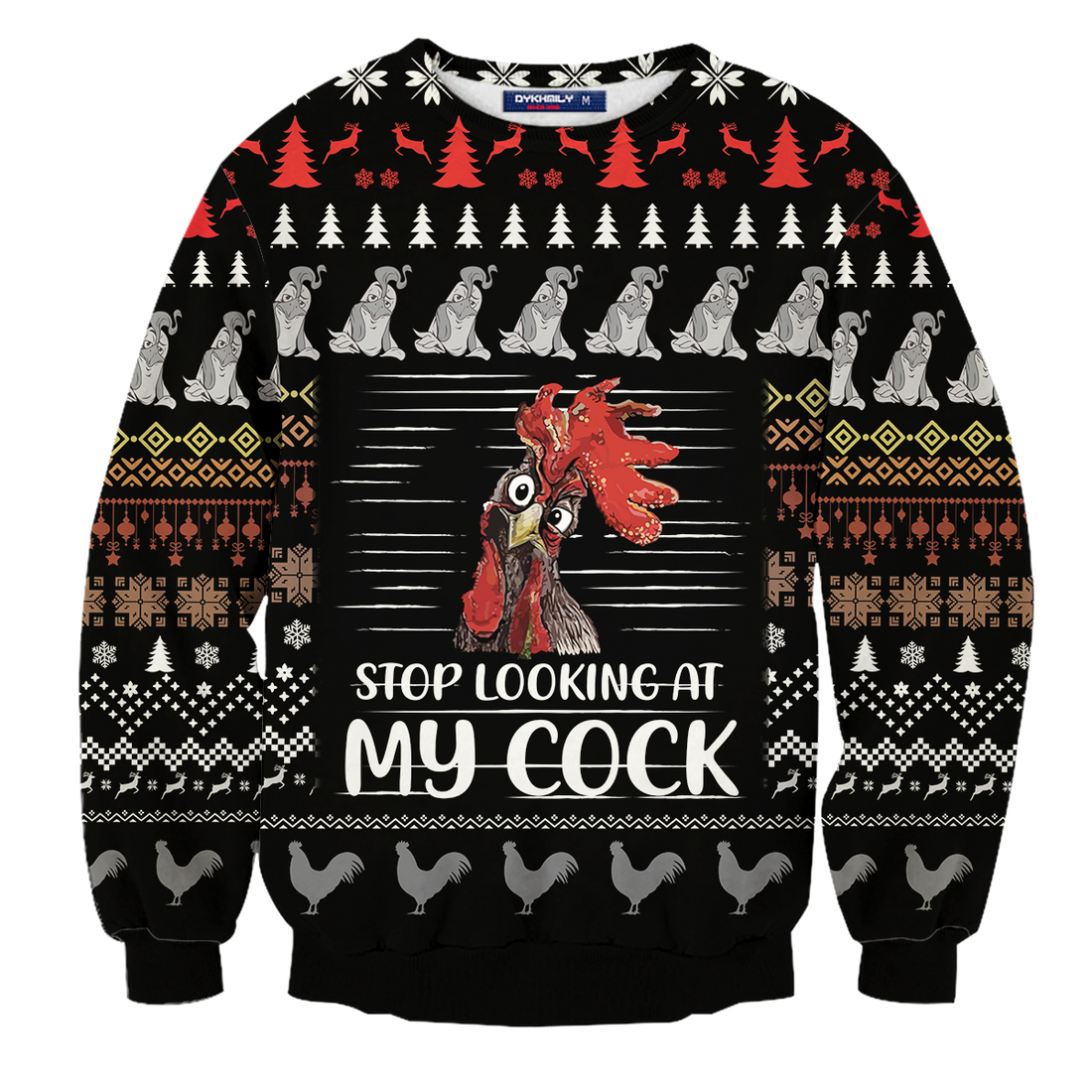 Stop Looking at my cock Unisex Wool Sweater