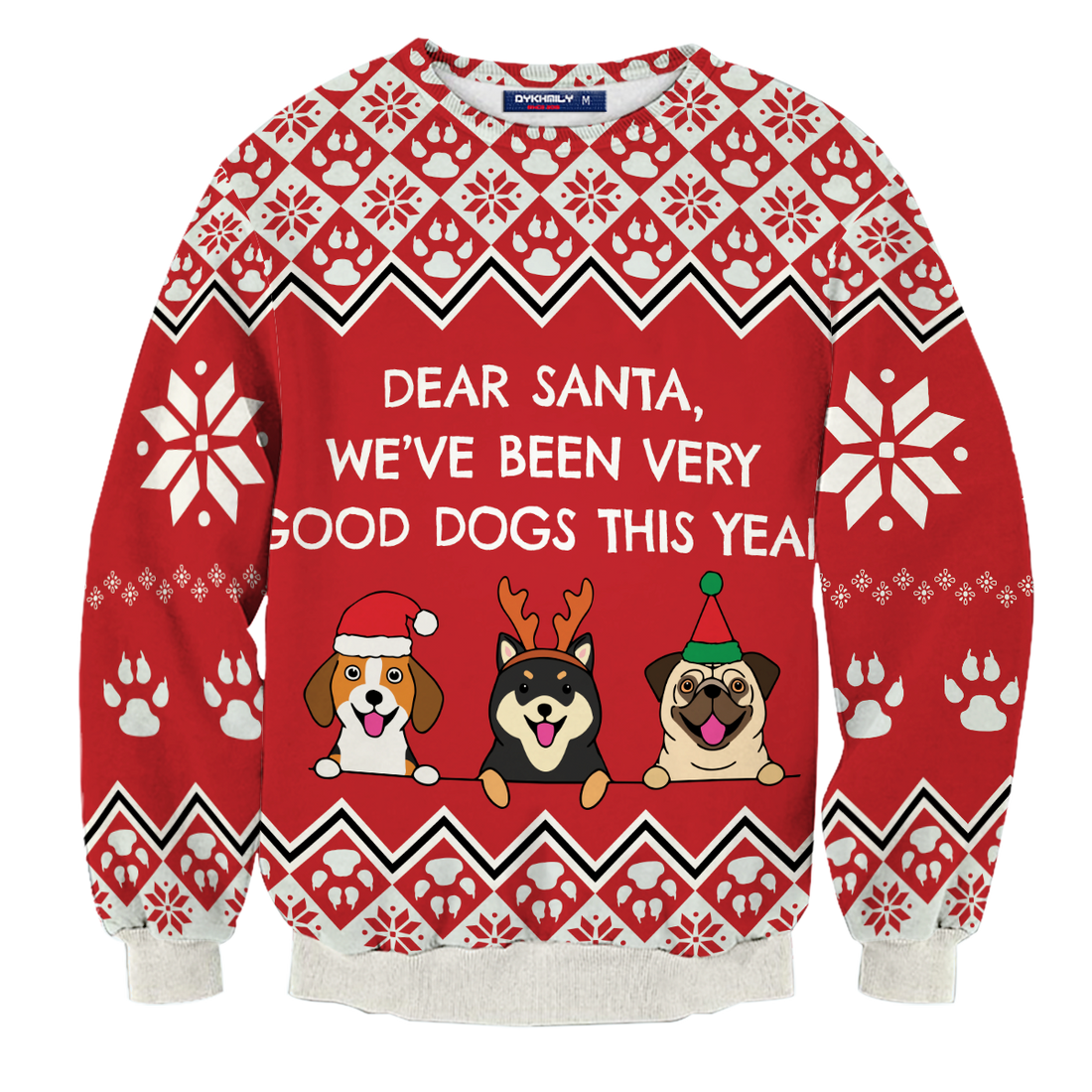 We've Been Very Good Dogs This Year Unisex Wool Sweater