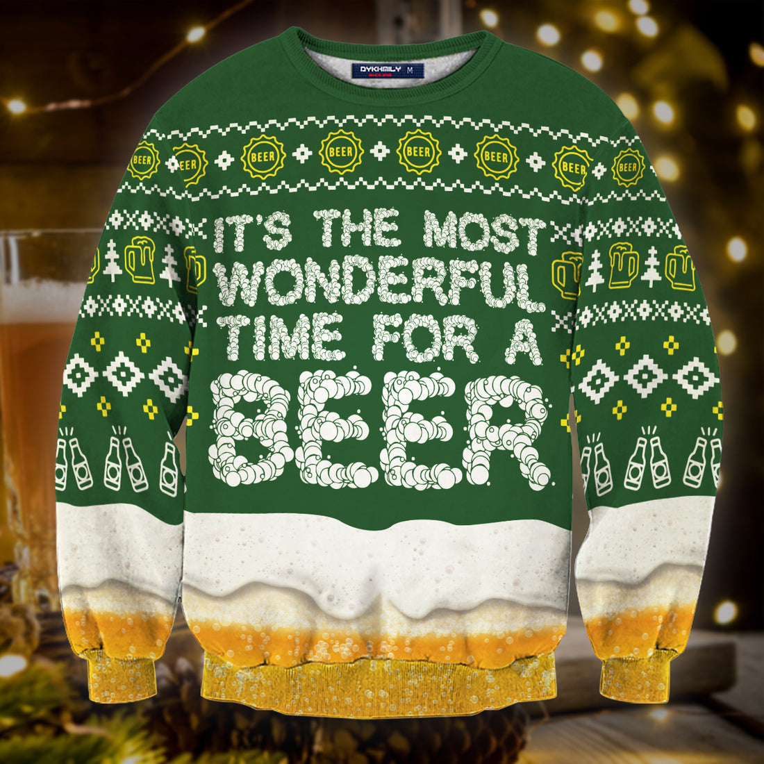 Wonderful Time for Beer Unisex Wool Sweater