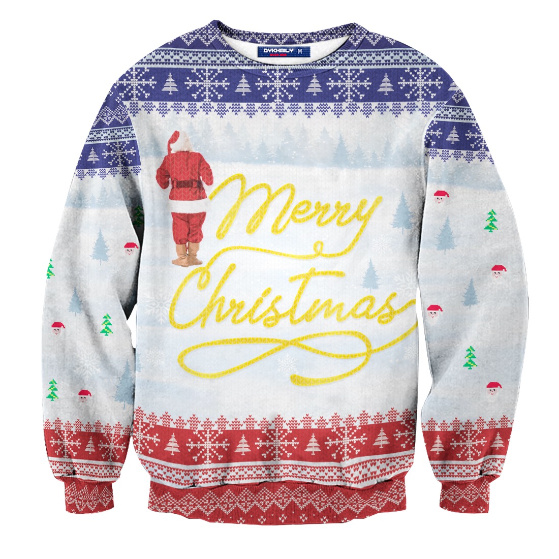 Yellow Snow Christmas Unisex Wool Sweater