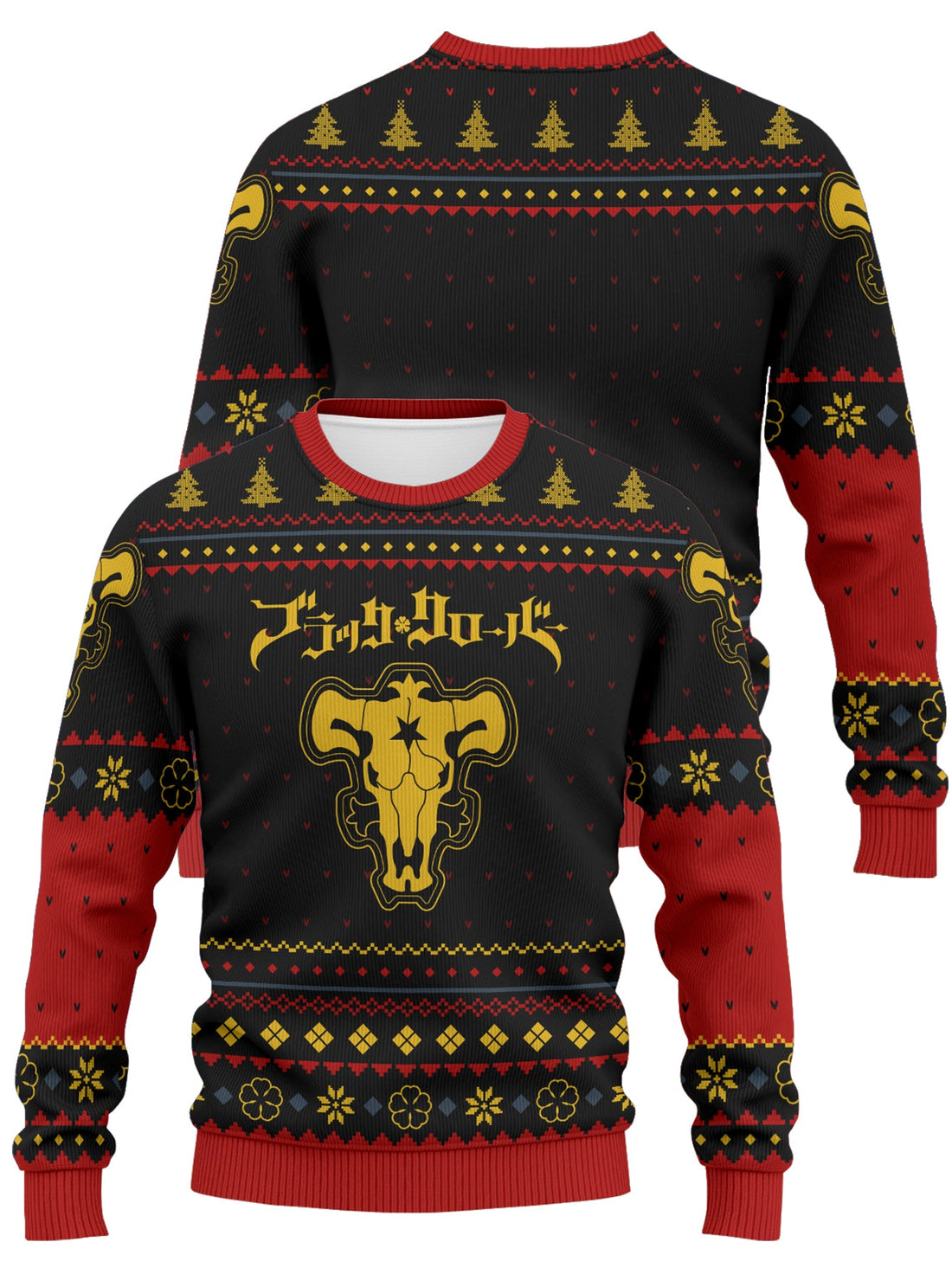 Fandomaniax - Black Bull Xmas Unisex Wool Sweater