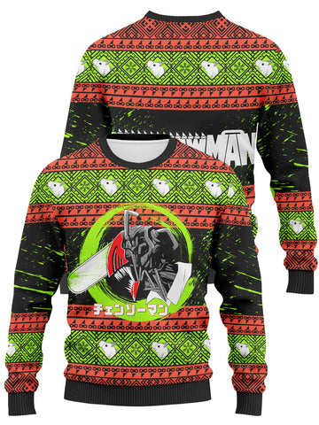 Fandomaniax - Chainsawman Xmas Unisex Wool Sweater