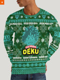 Fandomaniax - Deku Xmas Unisex Wool Sweater