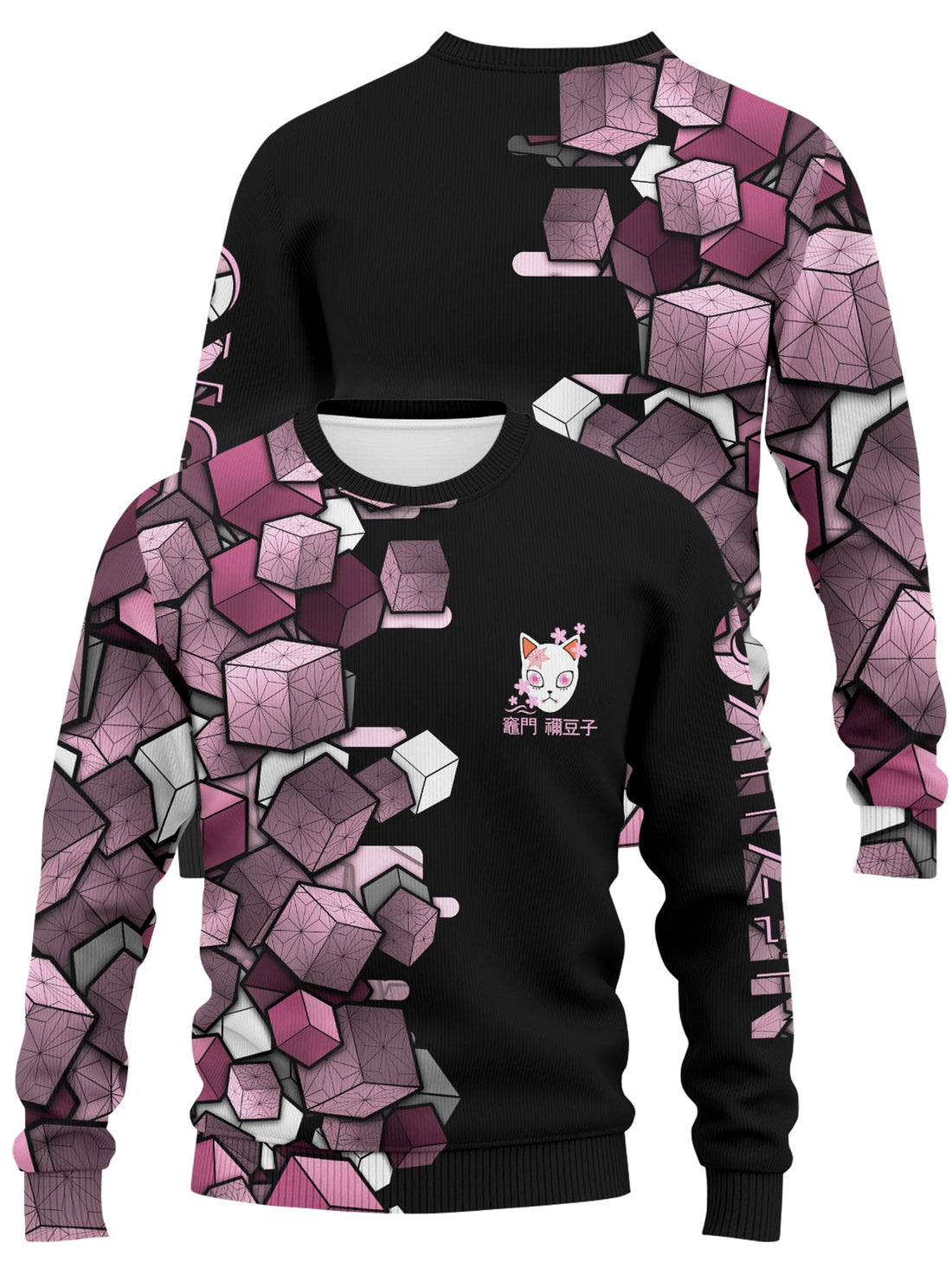 Fandomaniax - Nezuko Cube Unisex Wool Sweater