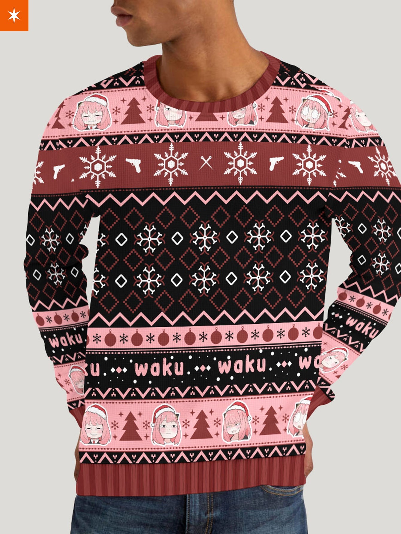 Fandomaniax - [Buy 1 Get 1 SALE] Silly Anya Xmas Unisex Wool Sweater