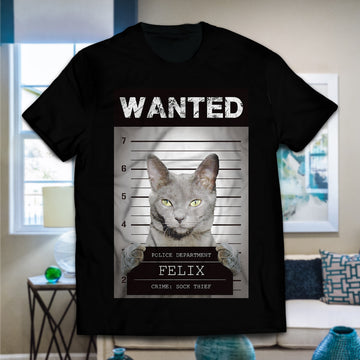 Customized Bad Pet Mugshot Unisex T-Shirt