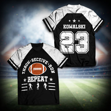 Customized Let's Play American Football Unisex T-Shirt