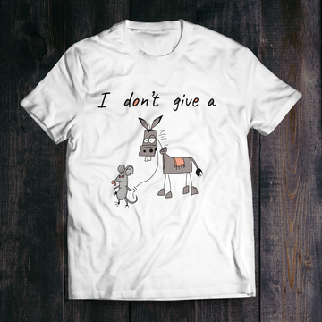 Mouse Walking a Donkey Unisex T-Shirt