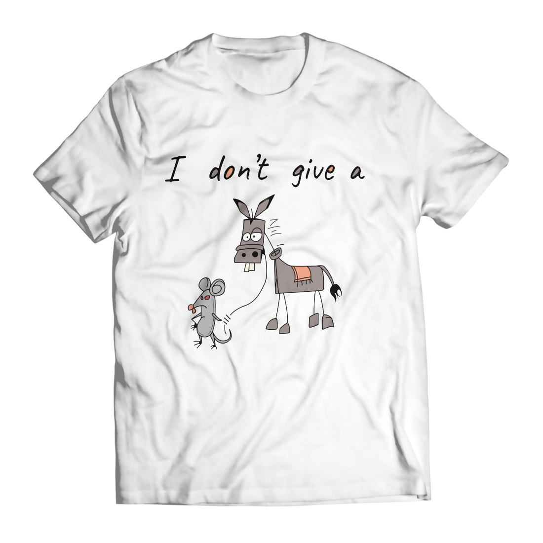 Mouse Walking a Donkey Unisex T-Shirt