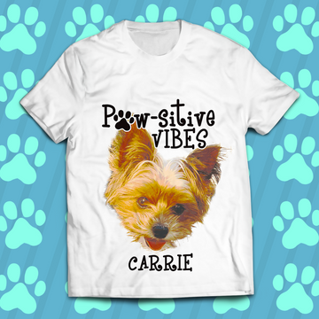 Customized Paw-sitive Vibes Unisex T-Shirt