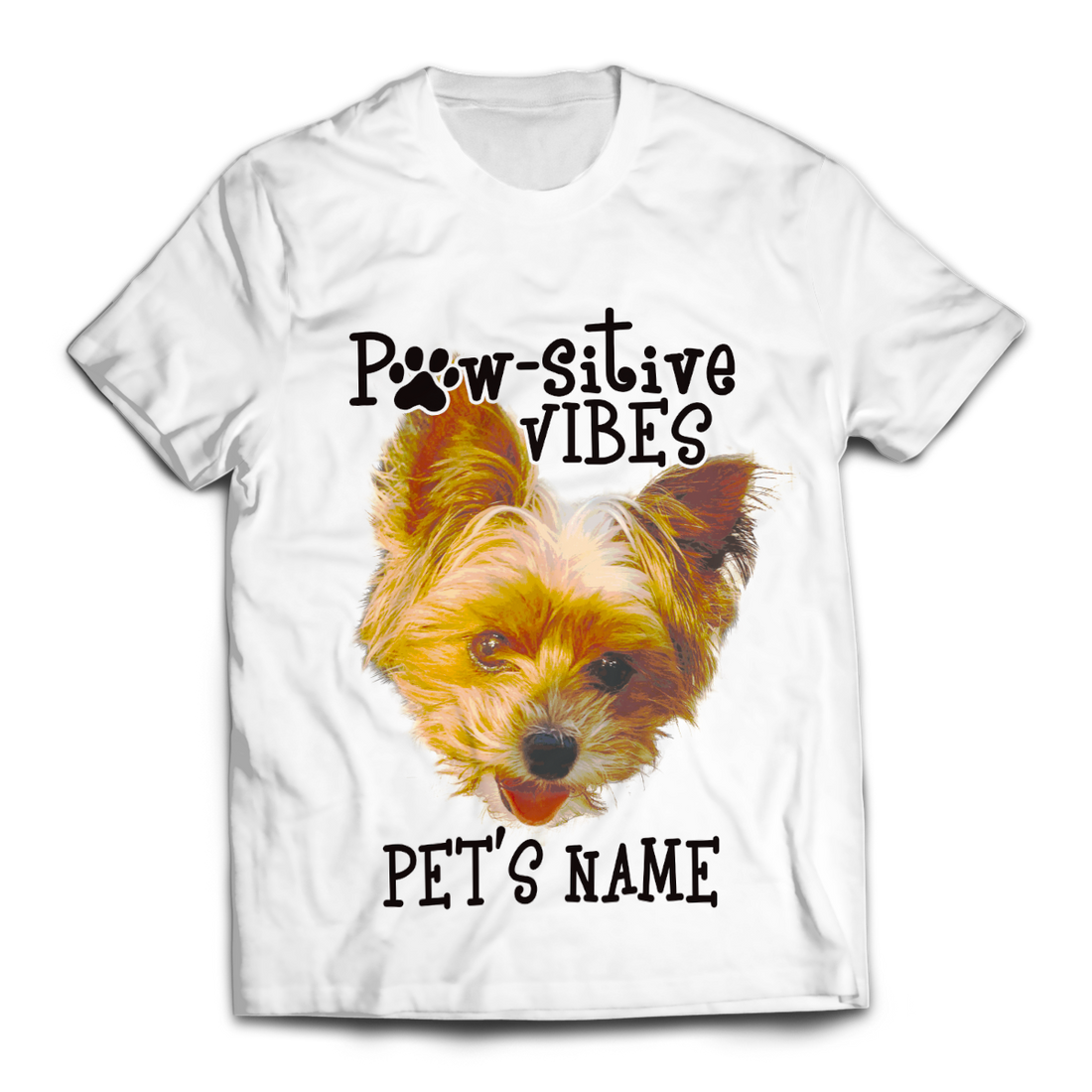 Customized Paw-sitive Vibes Unisex T-Shirt