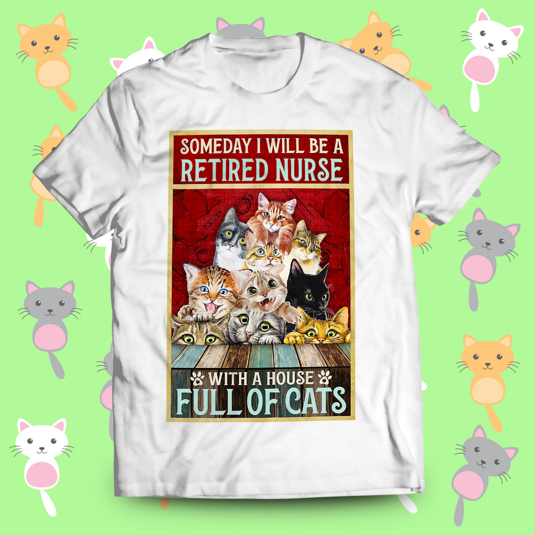 Customized Retired with Cats Unisex T-Shirt