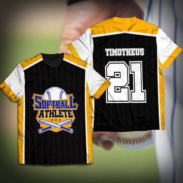 Customized Softball Athlete Unisex T-Shirt