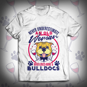 Wine and Bulldogs Unisex T-Shirt