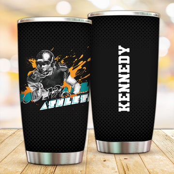 Customized Football Athlete Tumbler