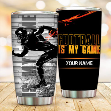 Customized Football is my Game Tumbler