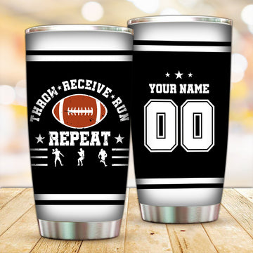 Customized Let's Play American Football Tumbler