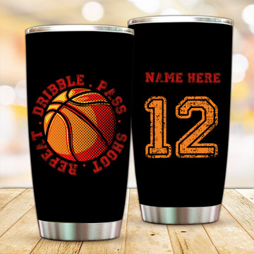 Customized Let's Play Basketball Tumbler