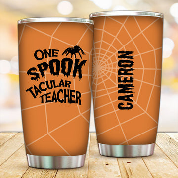 Customized One Spook Teacher Tumbler