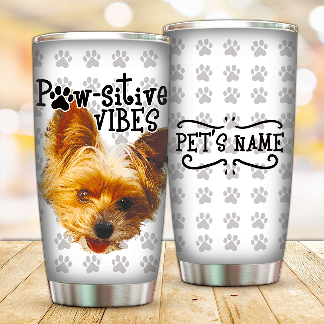 Customized Paw-sitive Vibes Tumbler