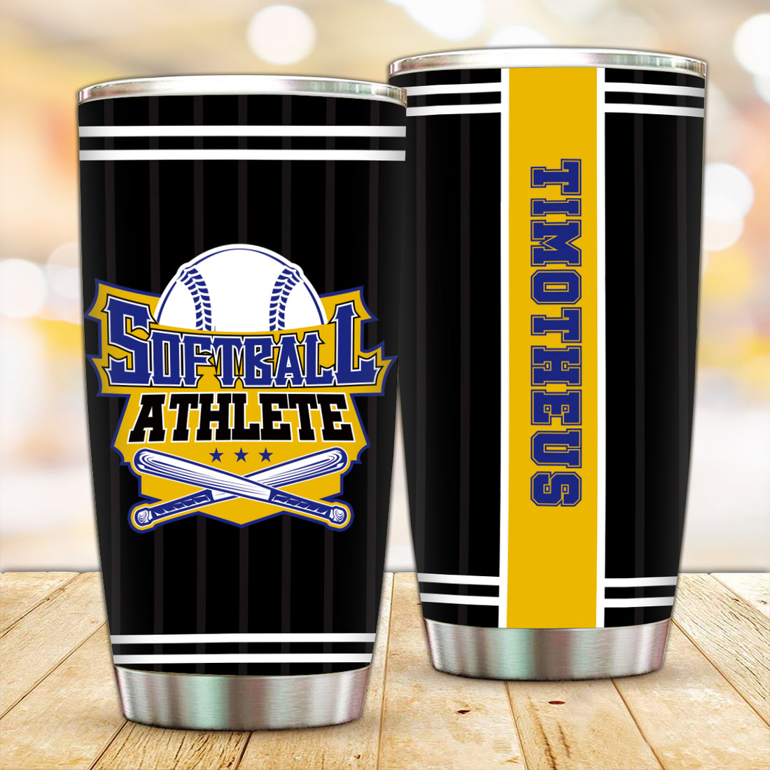 Customized Softball Athlete Tumbler