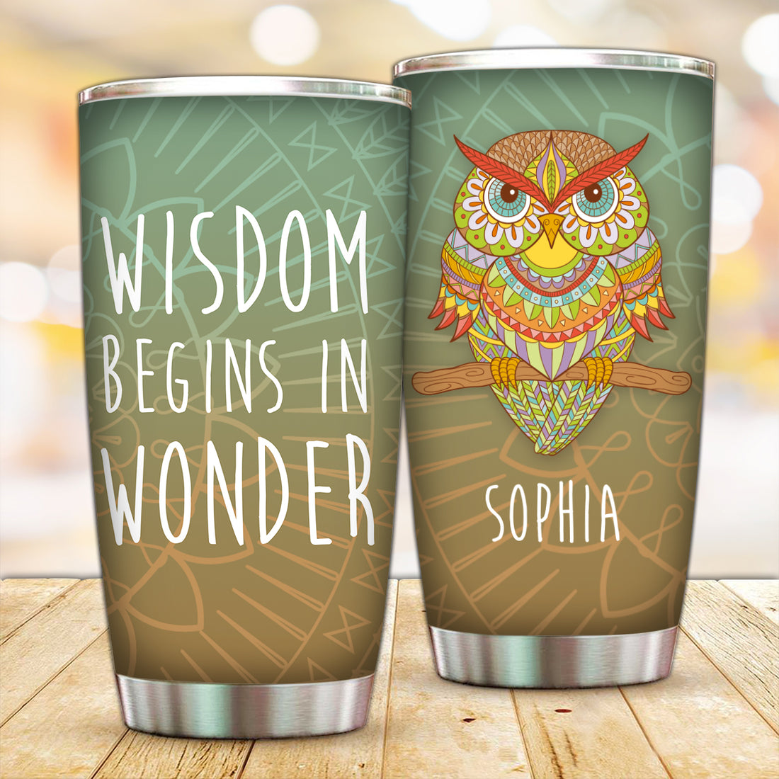 Customized Wisdom and Wonder Tumbler