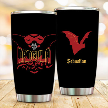 Customized Dadcula and Momster Tumbler