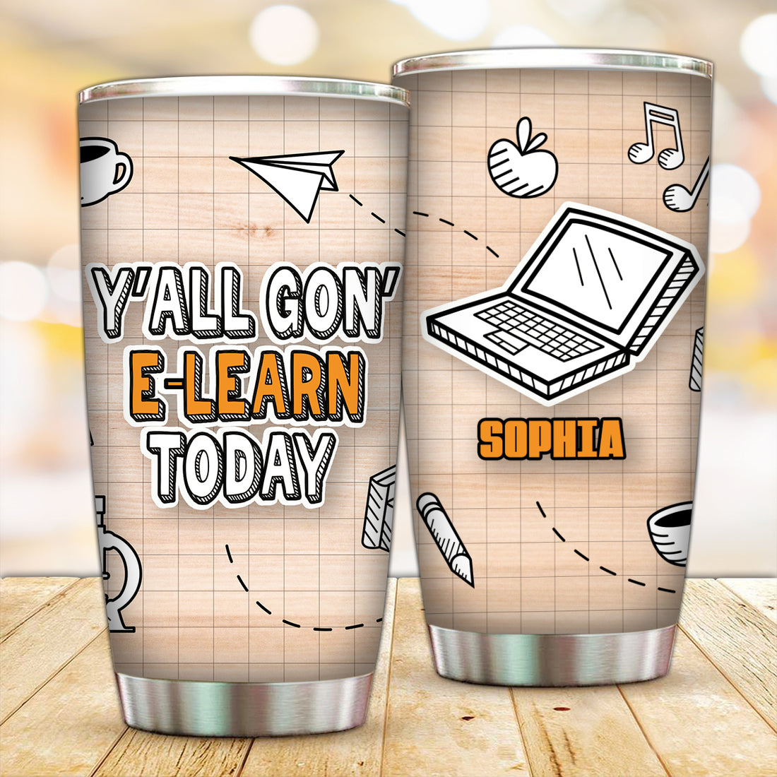 Customized E-Learn Today Tumbler