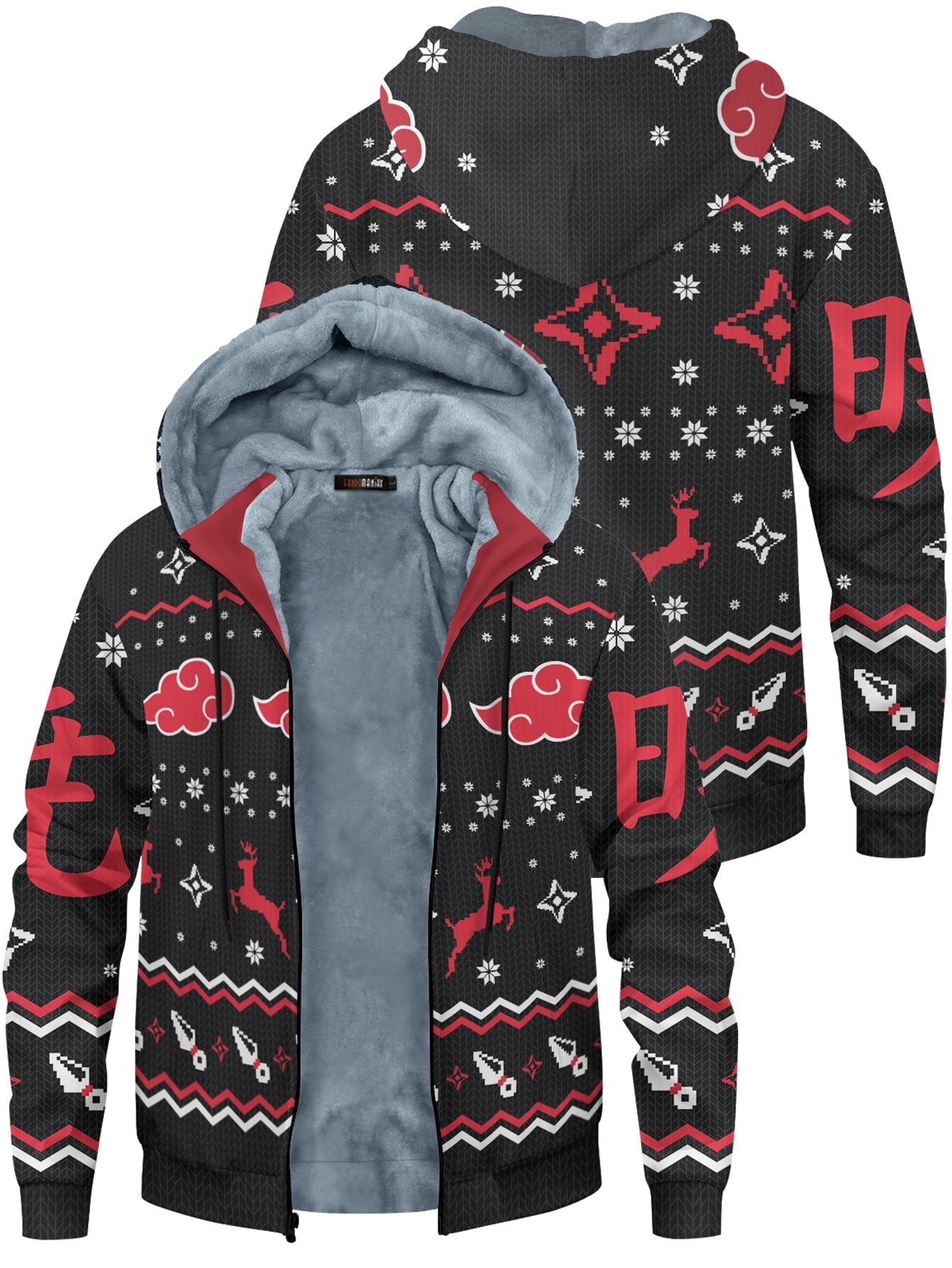 Fandomaniax - Akatsuki Christmas Velvet Hoodie