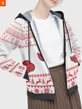 Fandomaniax - Akatsuki White Christmas Velvet Hoodie