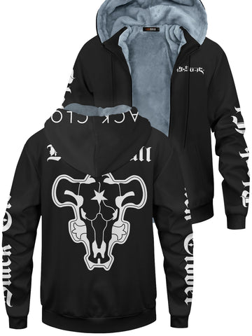 Fandomaniax - Black Bull Velvet Hoodie