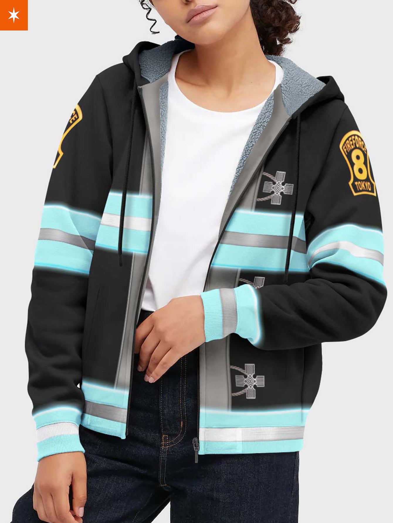 Fandomaniax - [Buy 1 Get 1 SALE] Fire Force Velvet Hoodie