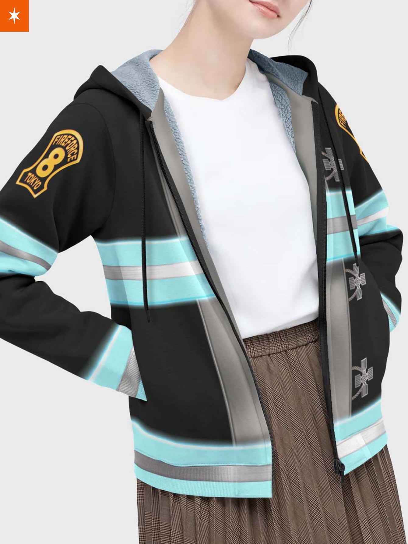 Fandomaniax - [Buy 1 Get 1 SALE] Fire Force Velvet Hoodie