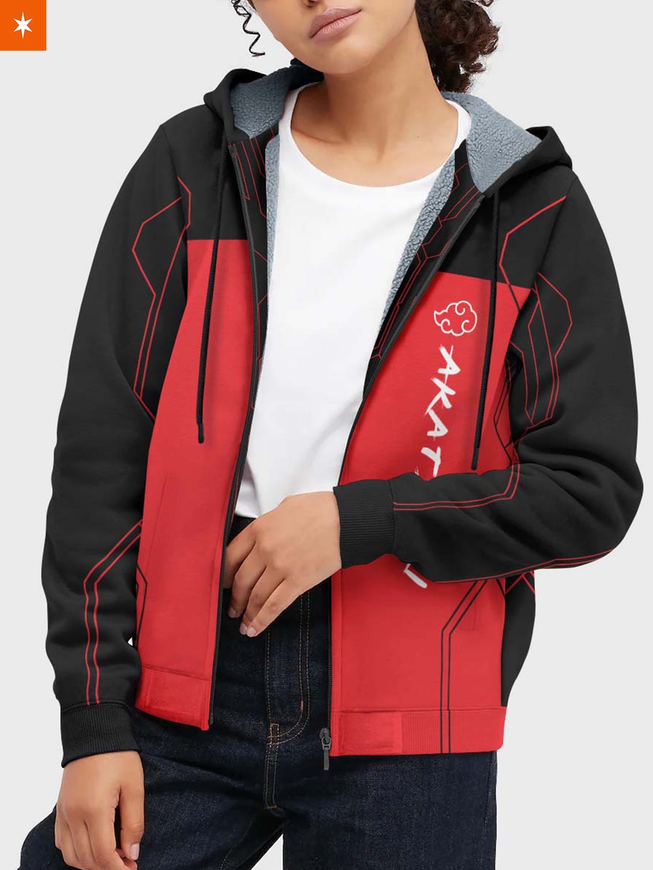 Fandomaniax - Fragment Akatsuki Velvet Hoodie