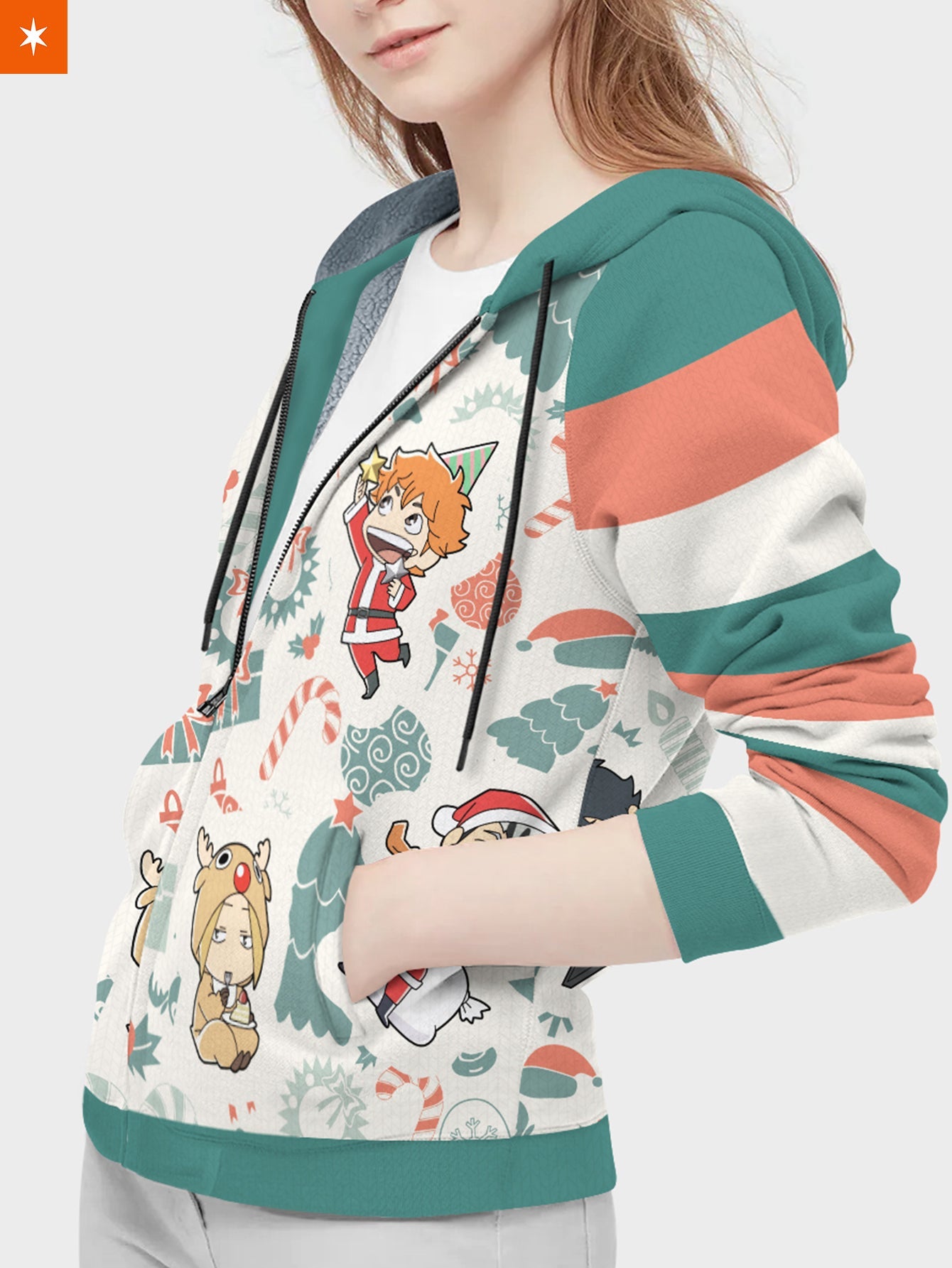 Fandomaniax - Haikyuu Christmas Velvet Hoodie