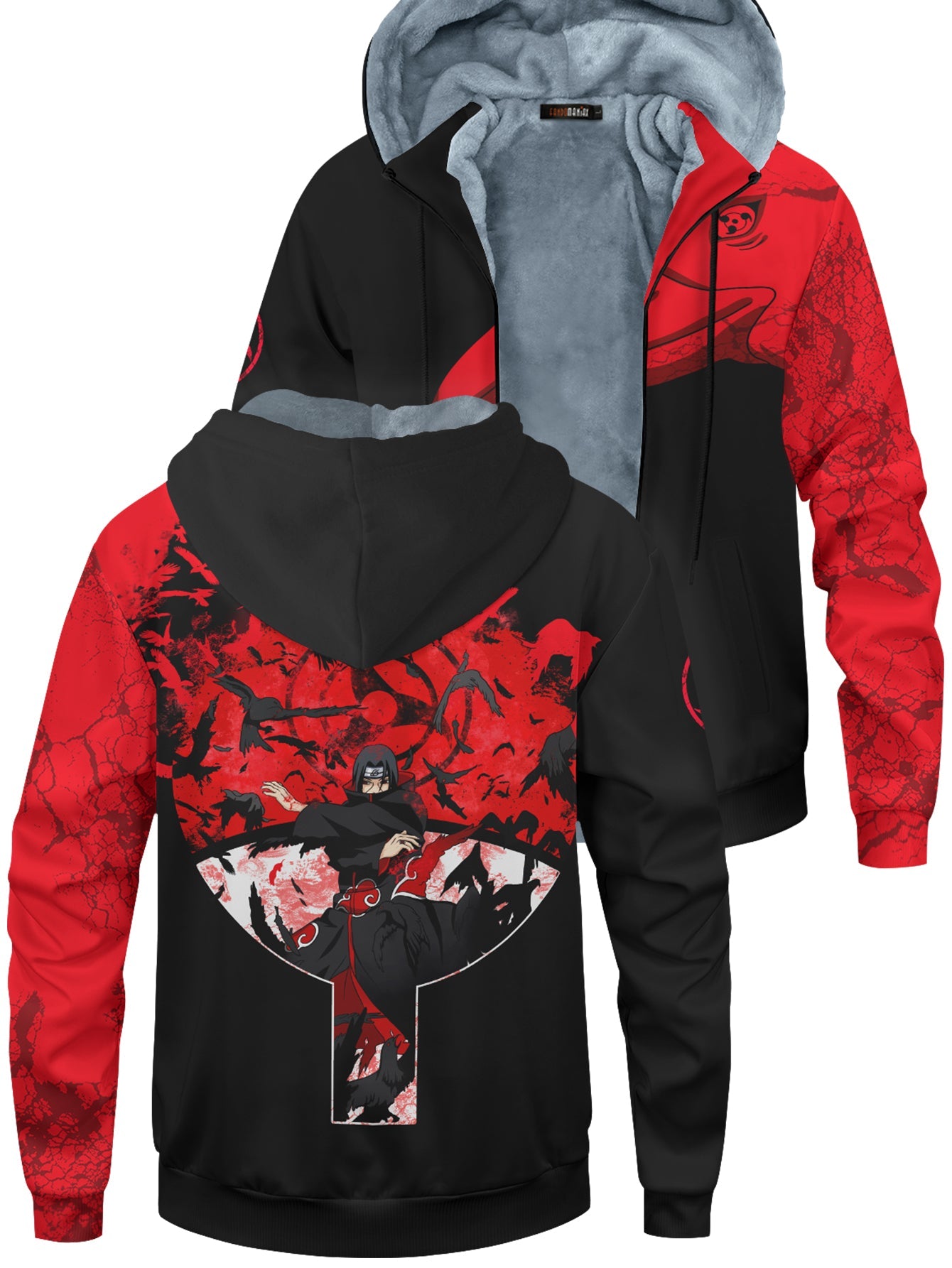 Fandomaniax - Itachi Summoning Crow Velvet Hoodie