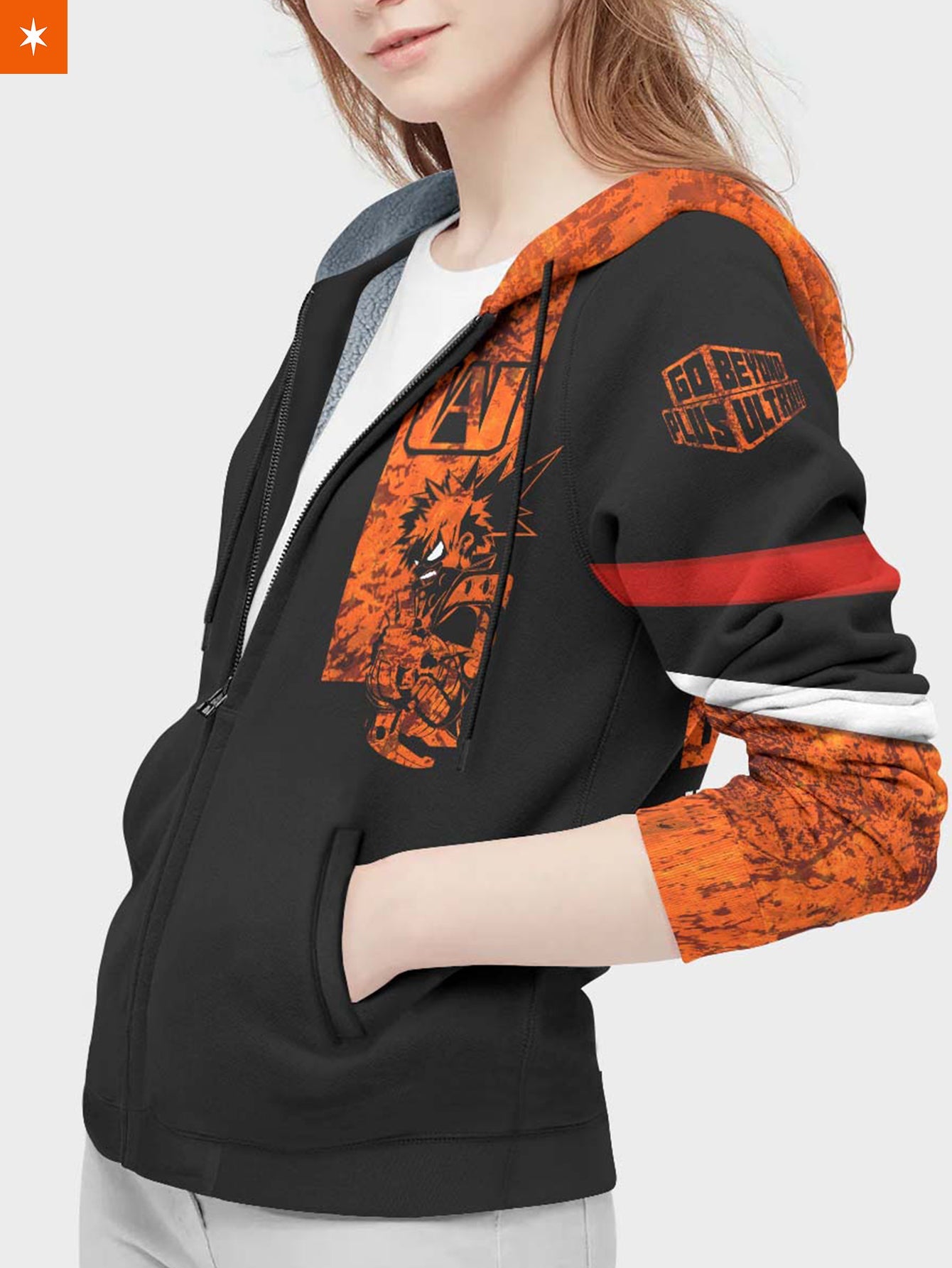 Fandomaniax - Katsuki Bakugou Velvet Hoodie