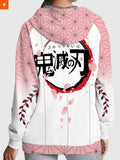 Fandomaniax - Nezuko Jersey Velvet Hoodie