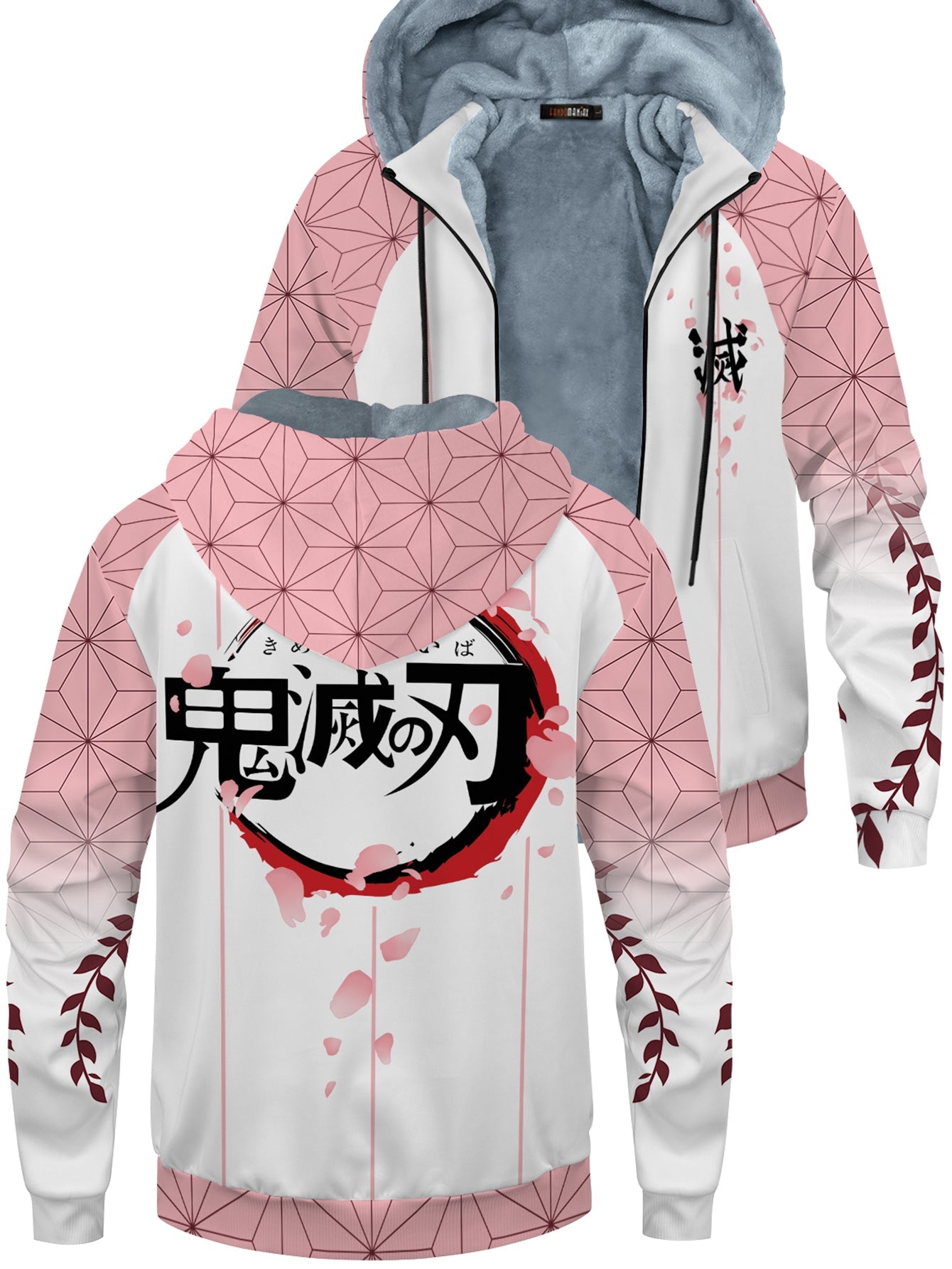 Fandomaniax - Nezuko Jersey Velvet Hoodie