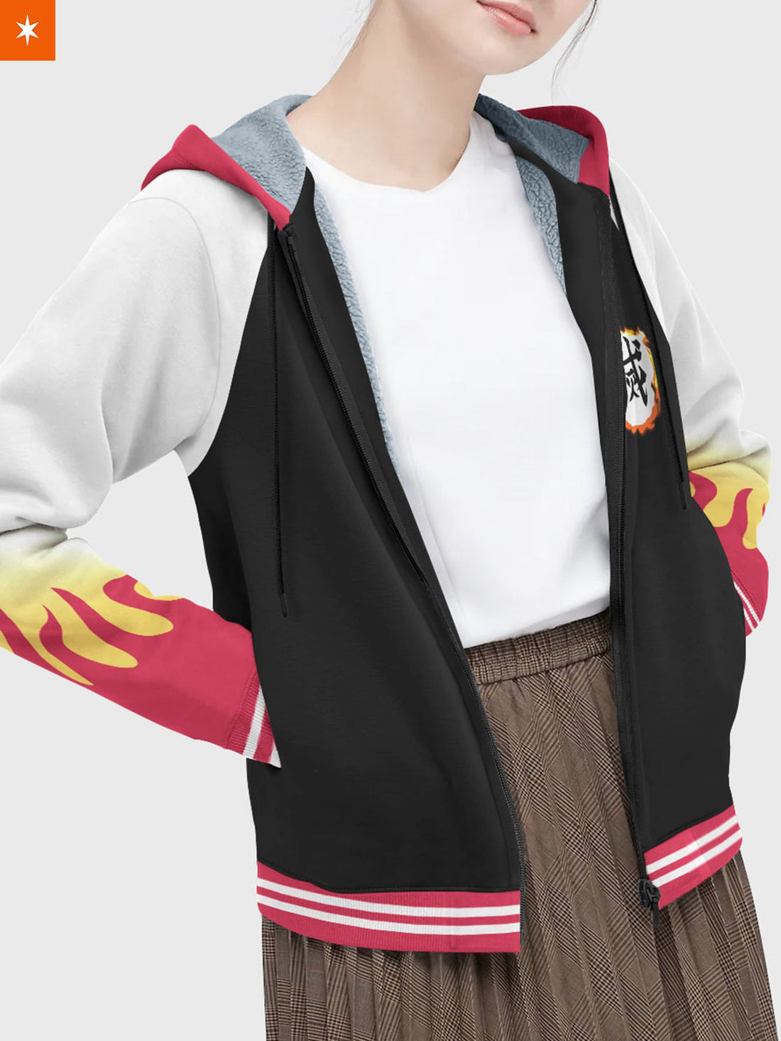 Fandomaniax - Rengoku Jersey Velvet Hoodie