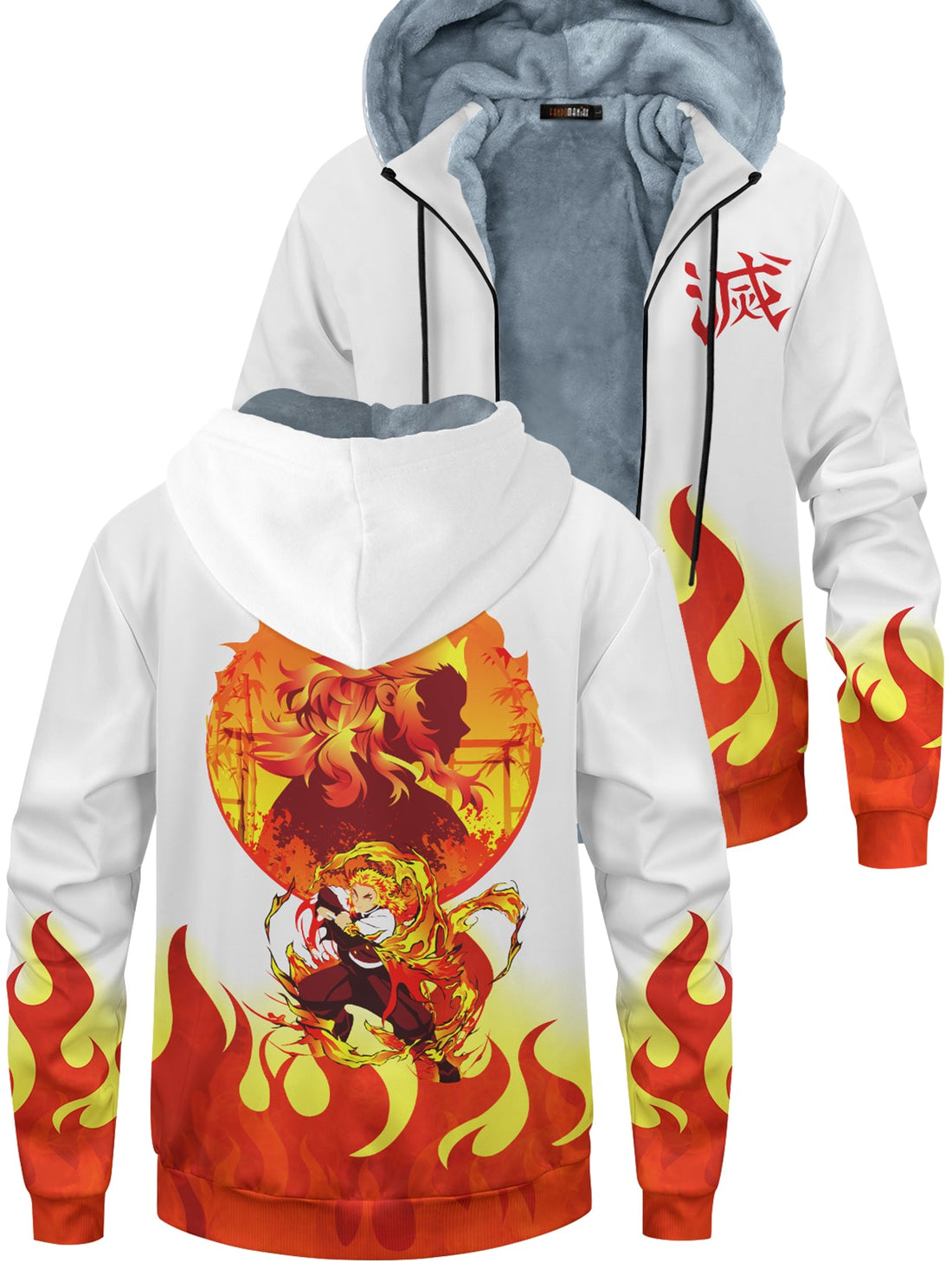 Fandomaniax - Rengoku Spirit Velvet Hoodie