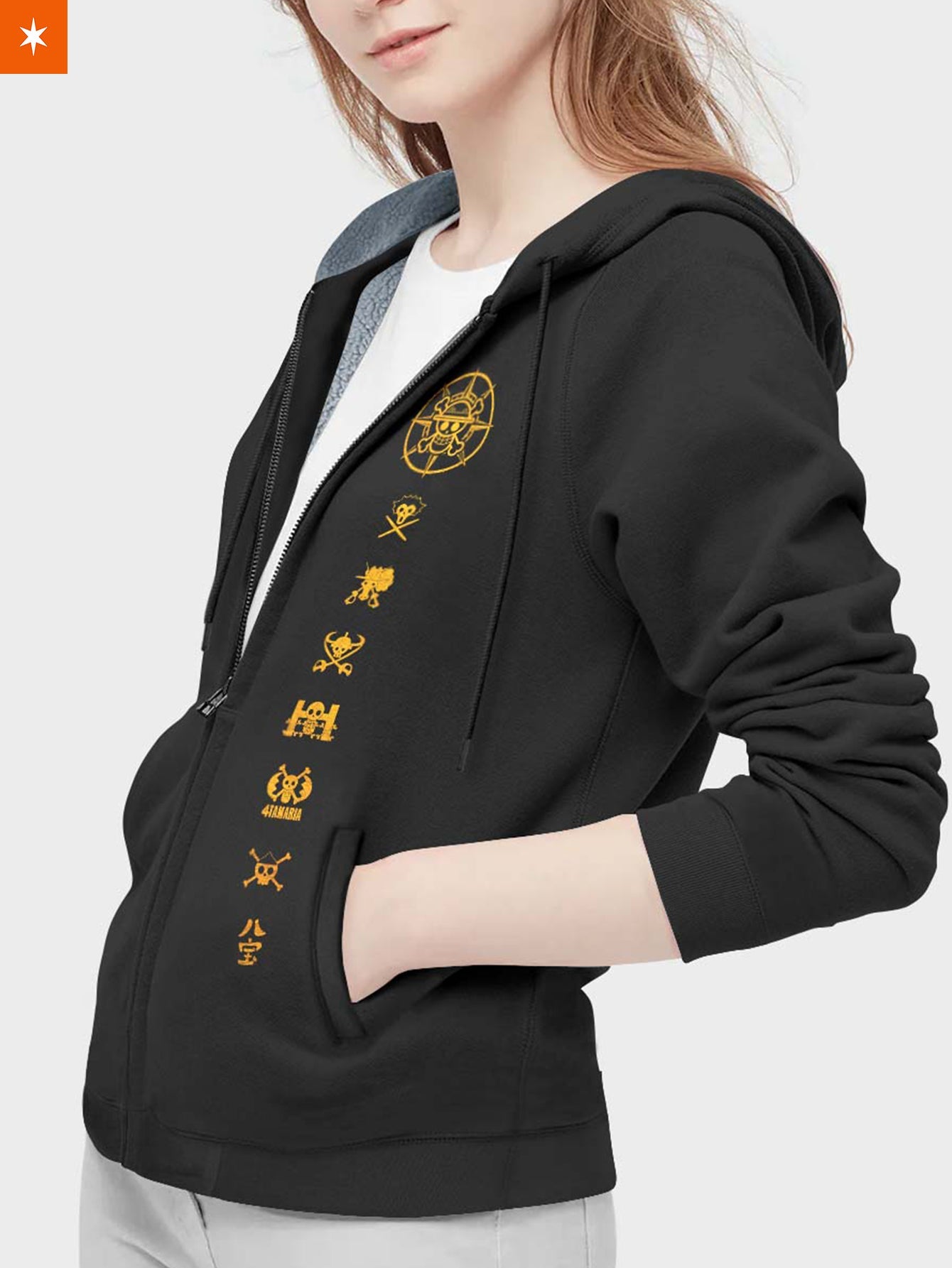 Fandomaniax - [Buy 1 Get 1 SALE] Straw Hat Grand Fleet Velvet Hoodie