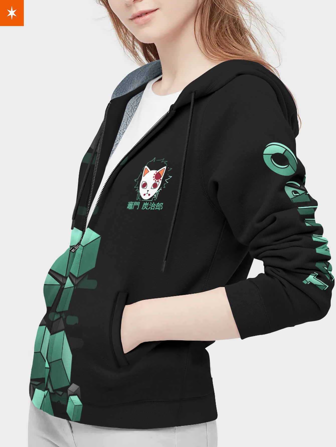 Fandomaniax - Tanjiro Cube Velvet Hoodie