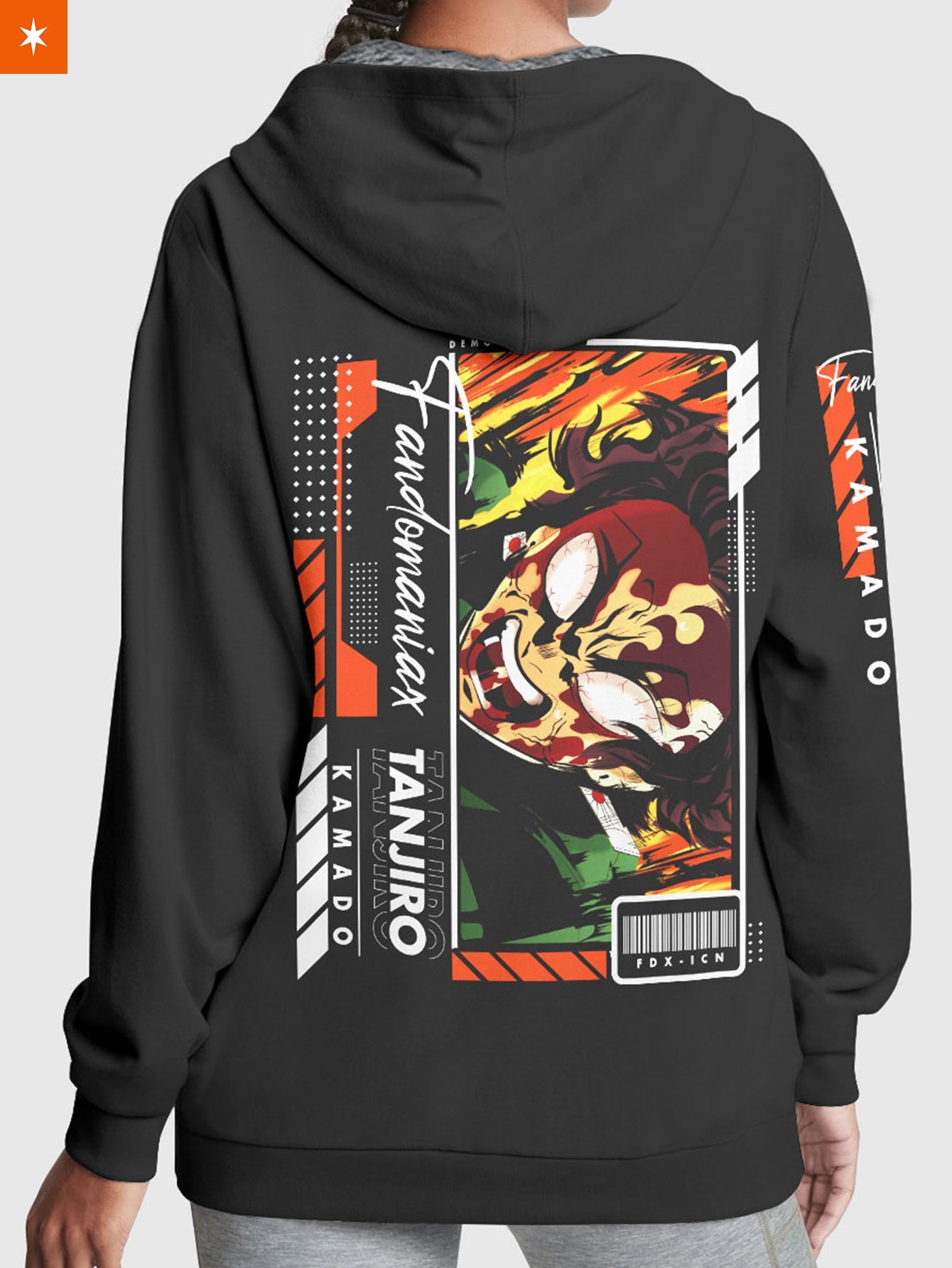 Fandomaniax - Tanjiro Icon Velvet Hoodie